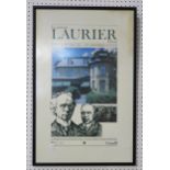 A framed exhibition poster for La Maison Laurier, National Historic Site, Ottawa, Canada Condition