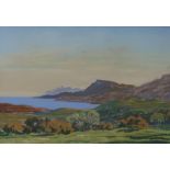 W DOUGLAS MACLEOD Loch Slapin, Distant Rhum, signed, pastel, 36 x 52cm Condition Report:Available