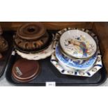 A decorative Austrian plate and other ceramics Condition Report:Not available for this lot.