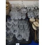 Assorted drinking glasses including Stuart and other cut glass and crystal Condition Report:Not