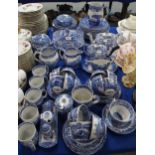 An extensive Spode Italian dinner service including cups and saucers, teapots, plates, mugs,