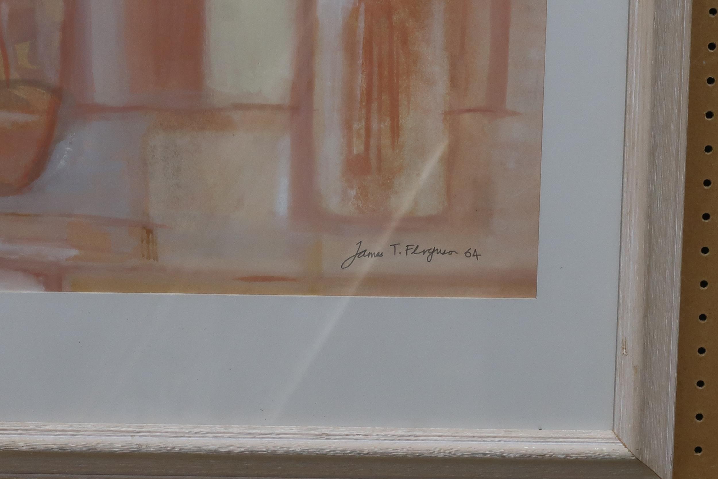JAMES T FERGUSON (SCOTTISH)  STILL LIFES  Pastel, signed, dated, 65 x 42cm (red), 46 x 40cm ( - Image 3 of 6