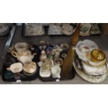 A collection of decorative ceramics and glass including Crown Ducal Condition Report:Not available