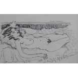 WILLIAM CROSBIE RSA RGI (1915-1999) LE MATIN PETERSFIELD  Ink drawing, signed lower right,