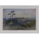 WILLIAM SIMPSON RI On the road from Stuarts Bridge to Keppoch Mill, signed, watercolour, dated,