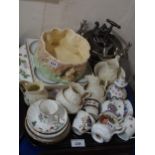 Assorted Belleek and cabinet cups and saucers including Royal Worcester etc Condition Report:Not