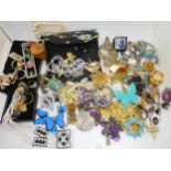 A collection of costume jewellery to include, a Jorgen Jensen little mermaid pendant, a Kirk's
