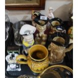 Assorted toby jugs, a fairing and other items Condition Report:Not available for this lot.