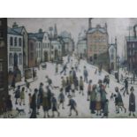 AFTER L.S.LOWRY A busy street, print, 46 x 61cm Condition Report:Available upon request