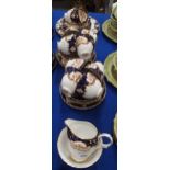 A Royal Stafford Heritage pattern teaset comprising ten cups, saucers and plates, cakeplate, milk