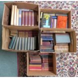 Five boxes of books, primarily classic literature, with authors including Neil Munro, RL