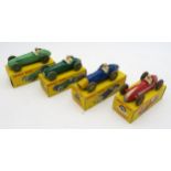 Four boxed Dinky racing cars: Maserati, Cooper-Bristol, H. W. M. and Ferrari (4) Condition Report: