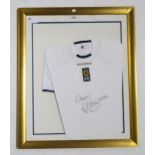 SPORTING MEMORABILIA A framed Scotland away shirt, signed by Alex McLeish Condition Report:Available