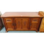 A 20th century mahogany three door sideboard Condition Report:Available upon request