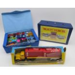 Two Matchbox Collector's Mini-Cases and contents, together with a boxed Corgi Major 1106 Mack
