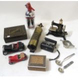 Assorted collectable items, to include a chrome Sparklet soda siphon, Instamatic camera, Norwegian