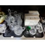 Assorted cut glass and crystal including decanters etc Condition Report:Not available for this lot.