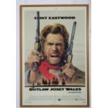 An original 1976 USA cinema poster for the Outlaw Josey Wales starring Clint Eastwood,