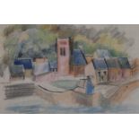 WILLIAM CROSBIE RSA RGI (1915-1999) INVERARY  Ink and coloured pencil, signed lower left, 27 x