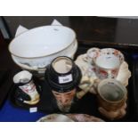 Two Franklin porcelain bowls, a Doulton Charlie Chaplin character jug and other items Condition