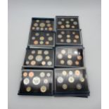 ROYAL MINT PROOF COIN COLLECTIONS, 1983, 1984, 1985, 1986, 1987, 1990,  1992, 1994, 1995, 1996,