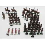 A quantity of polychrome-painted tin cavalry and foot soldiers Condition Report:Available upon