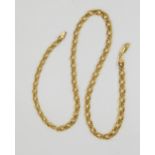 A 9ct gold fancy neck chain, length 50cm, weight 10.5gms Condition Report:Available upon request