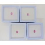 *WITHDRAWN* Four loose unset pink sapphires of approx 0.37cts each, dimensions 6mm x