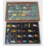 Two cased displays of diecast scale model vintage advertising vans (2) Condition Report:Available
