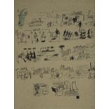 WILLIAM CROSBIE RSA RGI (1915-1999) A SERIES OF CARTOONS  Ink/wash, 47 x 35cm  Title inscribed verso