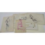 WILLIAM CROSBIE RSA RGI (1915-1999) A COLLECTION OF LIFE DRAWINGS AND FIGURE STUDIES  In various