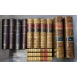 ANTIQUARIAN BOOKS  Various attractive leather-bound volumes, comprising Barbour's The Buik of