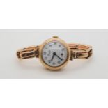 A 9ct gold ladies vintage Precista watch, weight including mechanism 24.2gms Condition Report:
