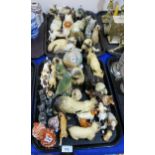 A large quantity of animal figures including Beswick, Royal Crown Derby, Royal Doulton Condition