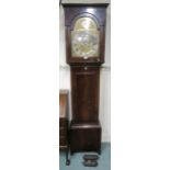 A 19th century mahogany cased Matthew Wylie Paisley grandfather clock with brass and silvered dial