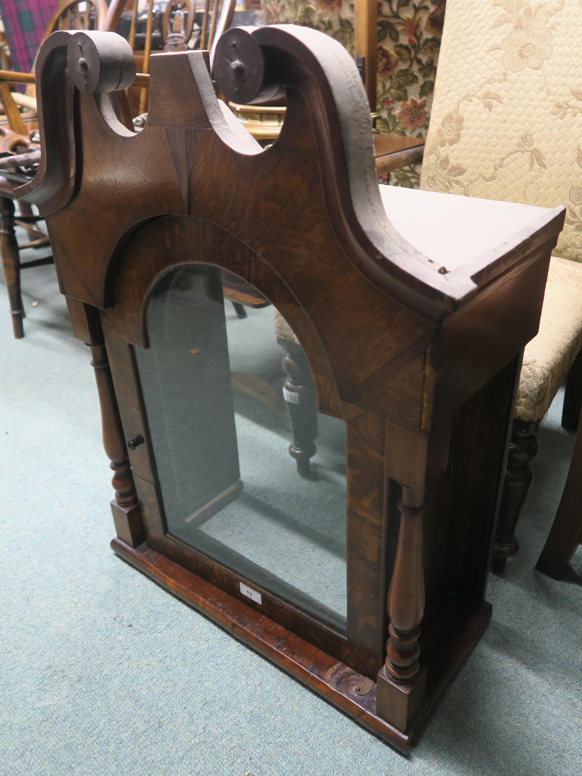 A 19th century oak cased Couldwell Deep-Coull grandfather clock with painted face depicting - Image 11 of 11