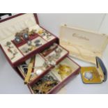 A collection of costume jewellery to include two pairs of Wedgwood cufflinks, an 'Of the Antique',