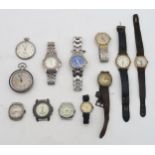Various pocket and wristwatches, including Smiths, Bentima, Germinal, Timex etc. Condition Report:
