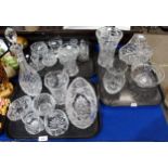 A collection of cut glass and crystal including dishes, vases etc Condition Report:Not available for