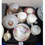 Royal Albert Beatrice pattern teawares, two Maling bowls and Japanese eggshell teawares Condition