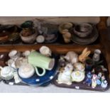 A mixed lot of ceramics including tea and coffee wares, figures, platters etc Condition Report:Not