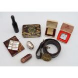 An interesting selection of collectable odds, including a Victorian tortoiseshell and mother-of-
