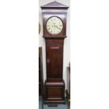 A 19th century mahogany cased Scottish D Duff Paisley grandfather clock with circular painted dial