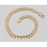 A 9ct gold curb link bracelet, length 22.2cm, weight 7.9gms Condition Report:Available upon request