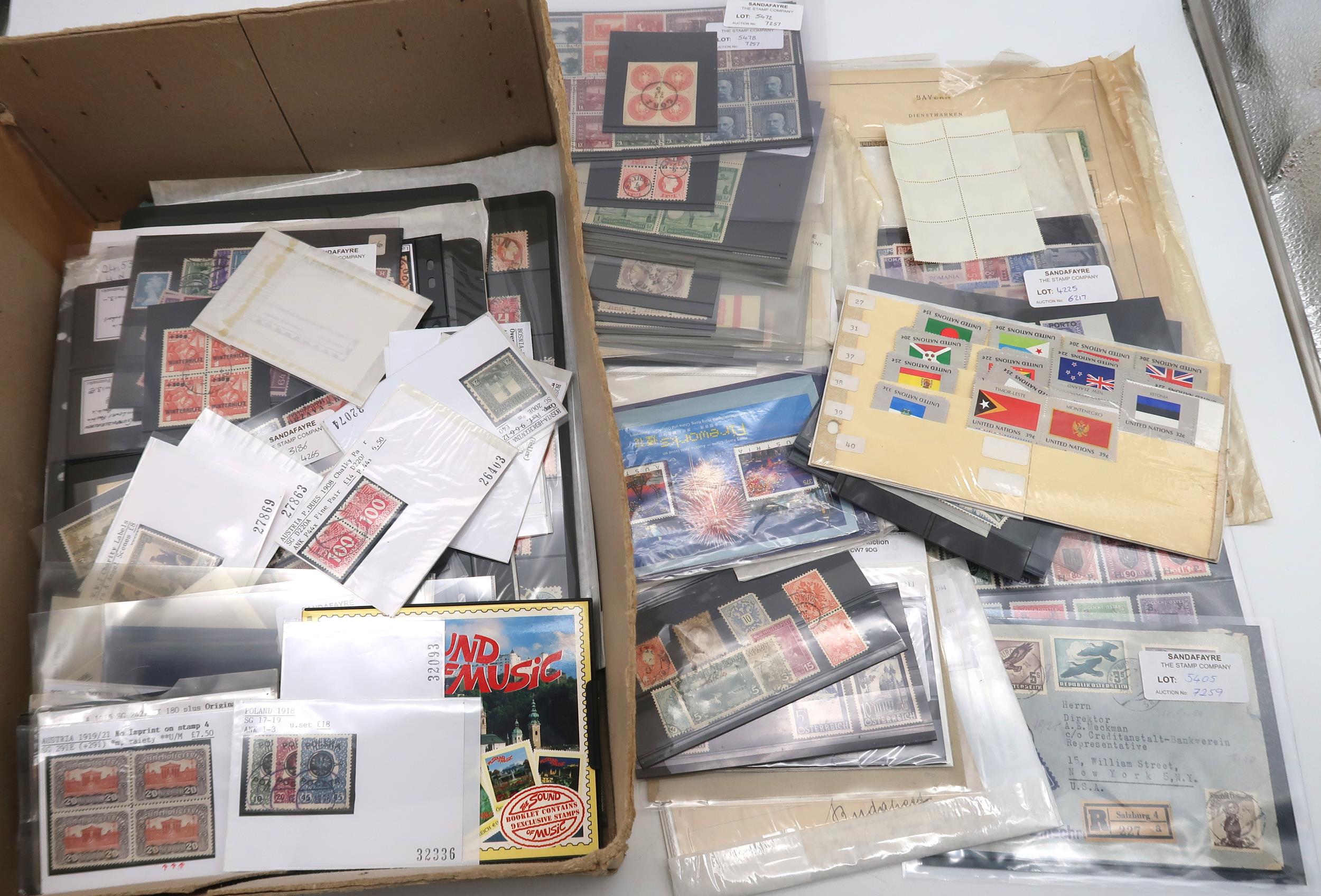 Box containing an interesting group of lots bought at auction but not incorporated into