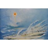 20TH CENTURY SCHOOL  SEASCAPE WITH RISING SUN  Oil on canvas, 60 x 90cm Condition Report:Available