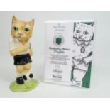 A Beswick handmade and decorated Footballing Felines Limited Edition Collection figure “ Dribble”.