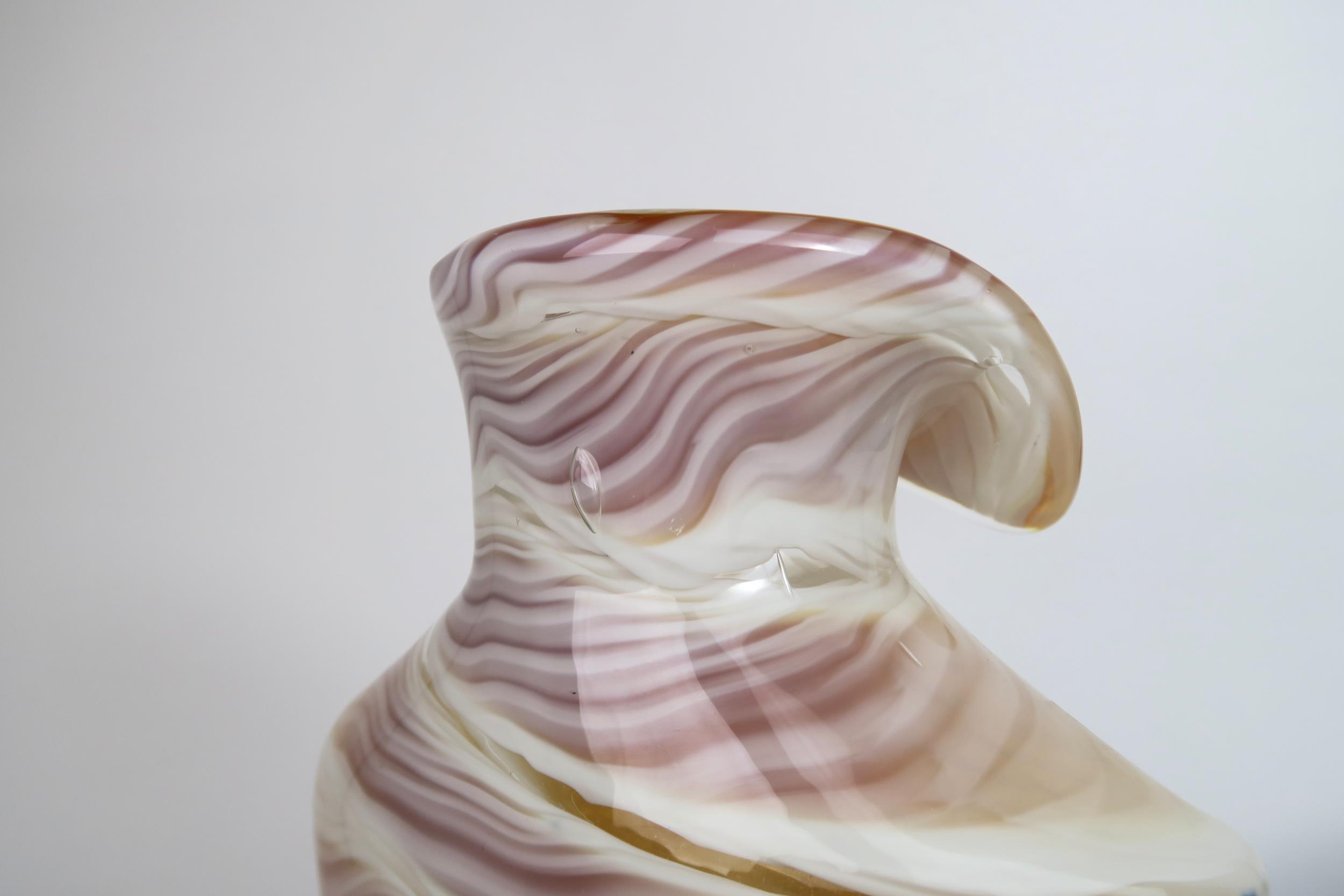 A modernist  Italian hand blown Murano Art glass sculpture/vase in the form of a female torso with - Image 4 of 7