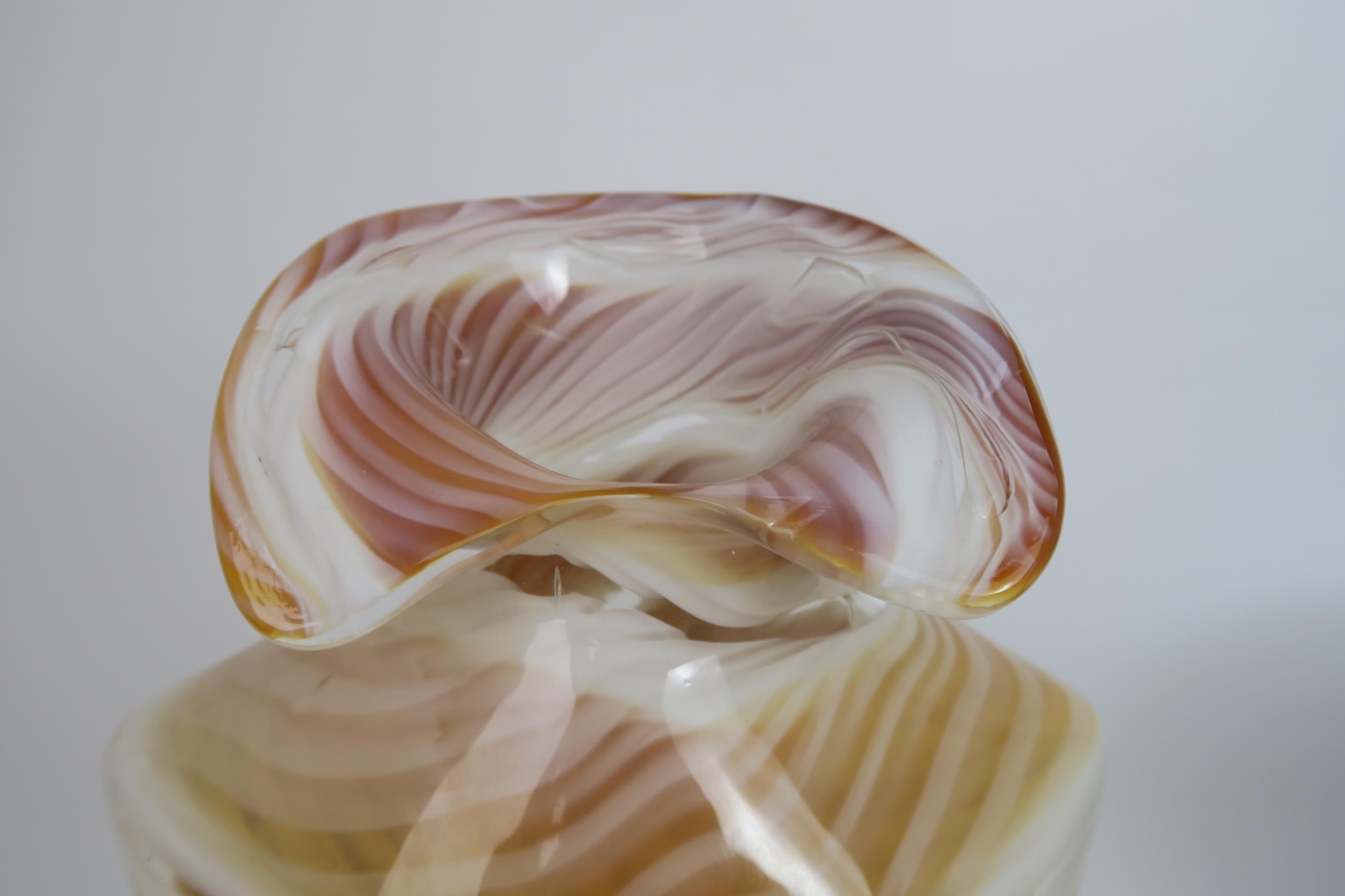 A modernist  Italian hand blown Murano Art glass sculpture/vase in the form of a female torso with - Image 6 of 7