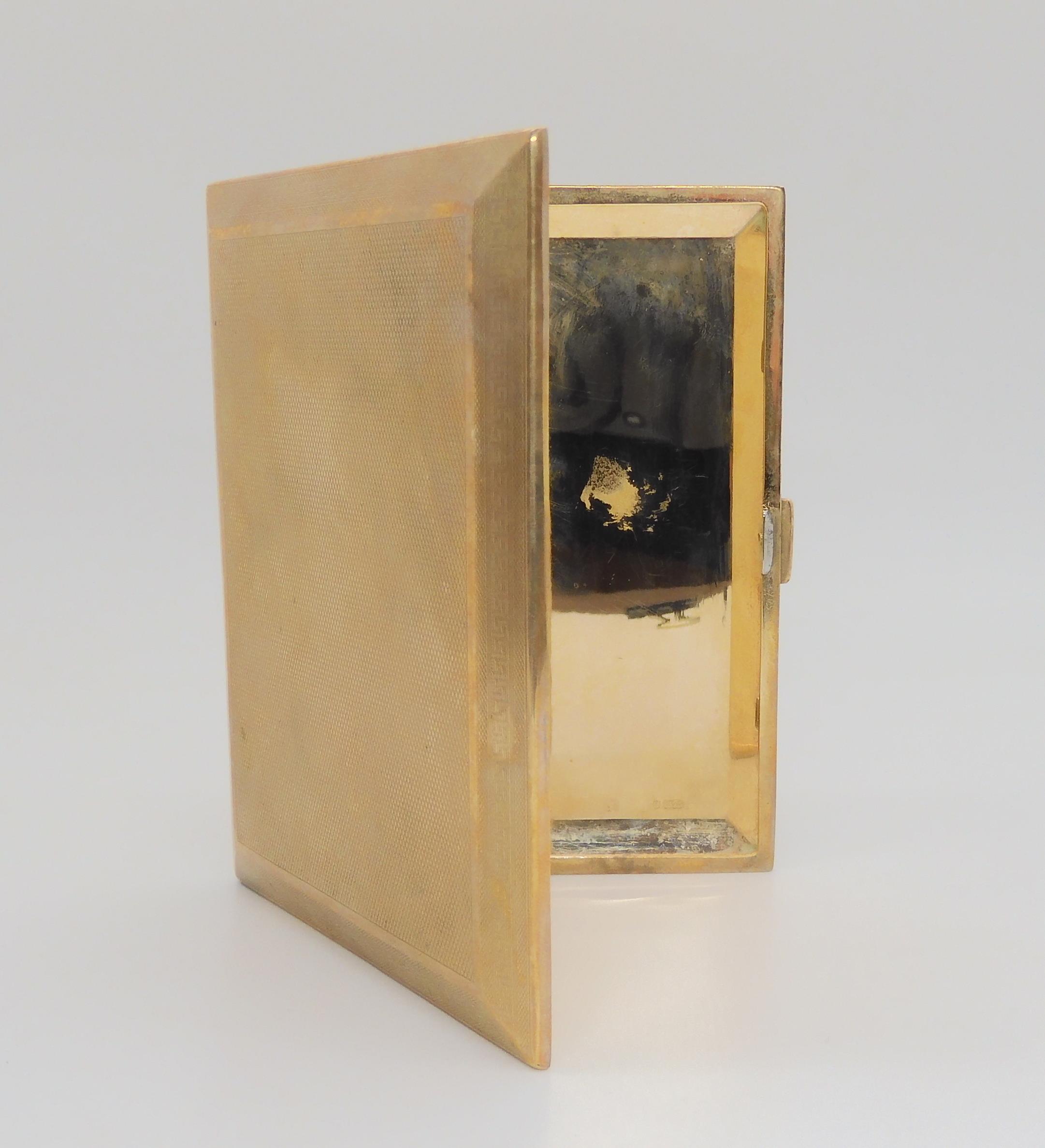 A 9ct gold cigarette case, hallmarked Birmingham 1927, made by William Neale & Son, 10.5cm x 8. - Image 7 of 7